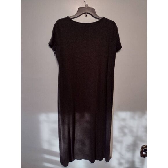 American Eagle Outfitters Size L Charcoal Gray T-shirt Dress - Picture 3 of 3